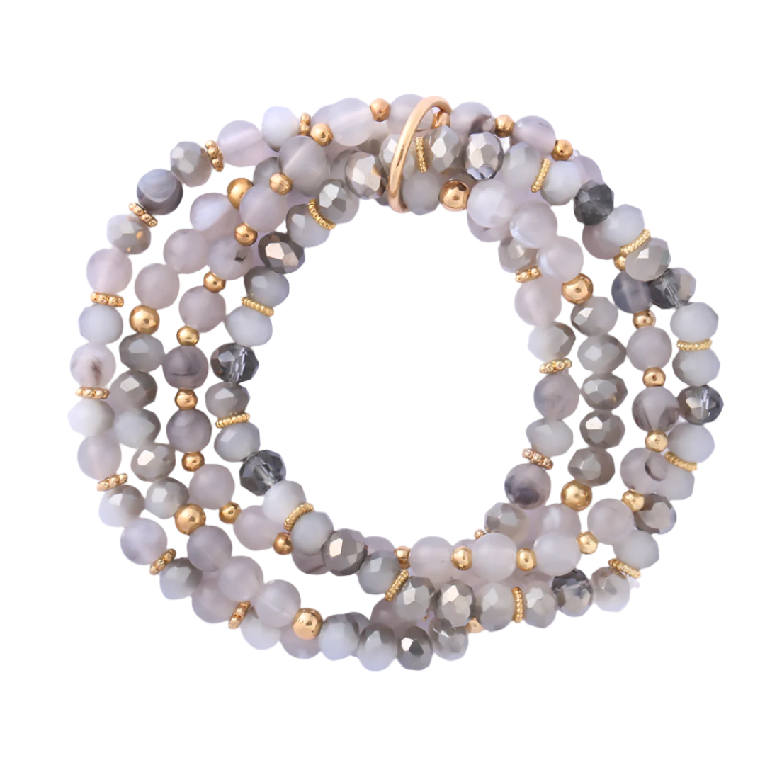 Gold/Grey Stacked Bracelet