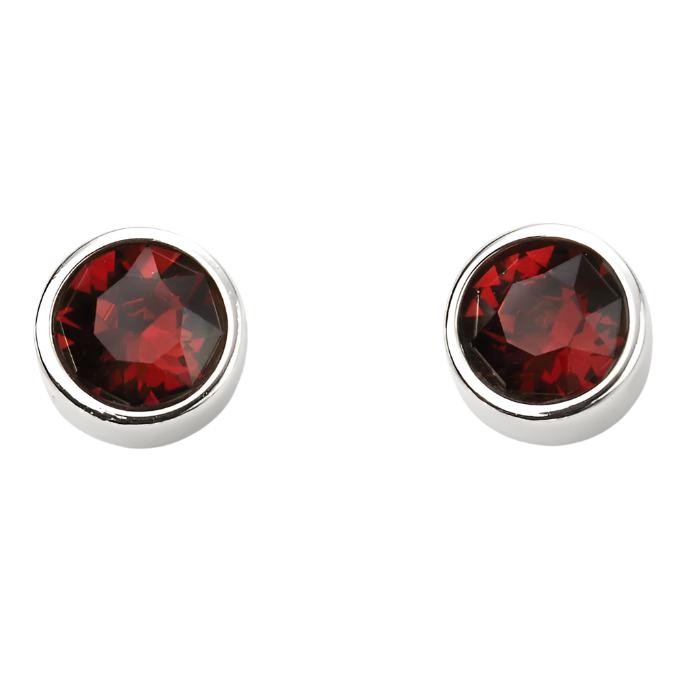 Silver Crystal Birthstone Earrings
