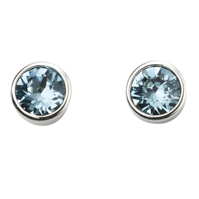 Silver Crystal Birthstone Earrings