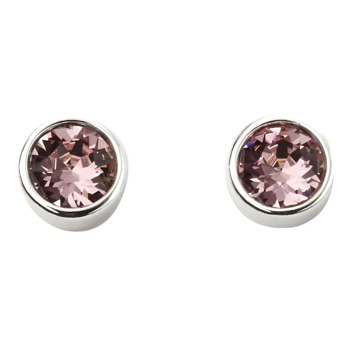 Silver Crystal Birthstone Earrings