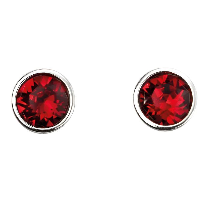 Silver Crystal Birthstone Earrings