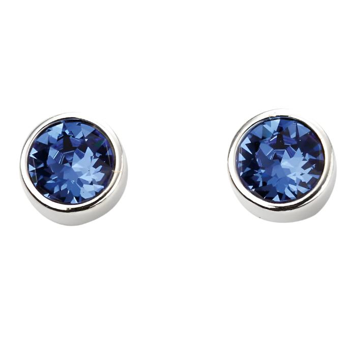 Silver Crystal Birthstone Earrings