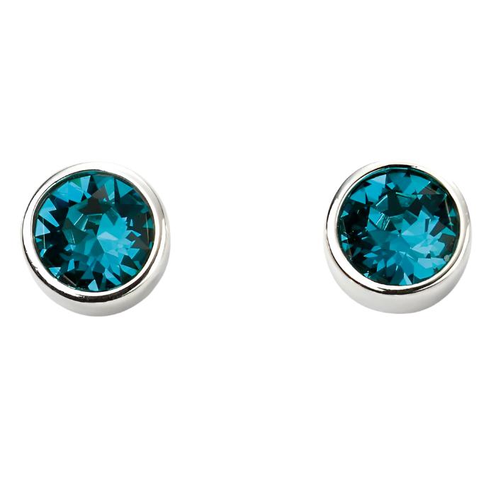 Silver Crystal Birthstone Earrings
