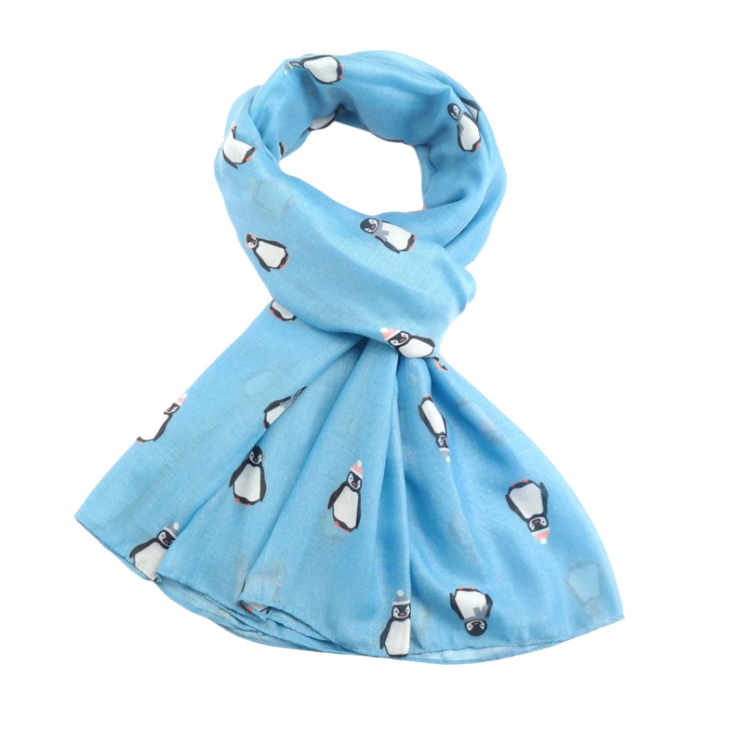 Baby Penguin Printed Scarf